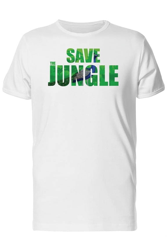 Save The Jungle With A Peacock T-Shirt Men -Image by Shutterstock, Male Medium