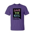 thumbnail image 1 of Save The Kids End Child Trafficking Unisex Adult Short Sleeve T-shirt-Purple-xxl, 1 of 4