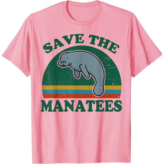 Save The Manatee Funny Chubby Mermaid Gift Softstyle Unisex T-Shirt Men Women Kids,Light Pink Color,Size 3T