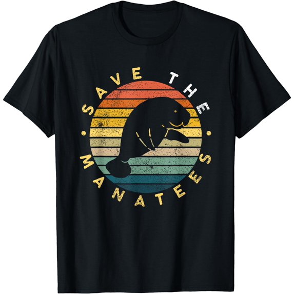Save The Manatees Chubby Floaty Potatoes Vintage Gift Softstyle Unisex T-Shirt Men Women Kids