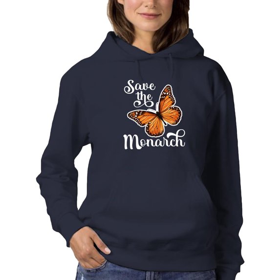 Save The Monarch Buttefly Hoodie Women -Smartprints Designs, Female 3X-Large