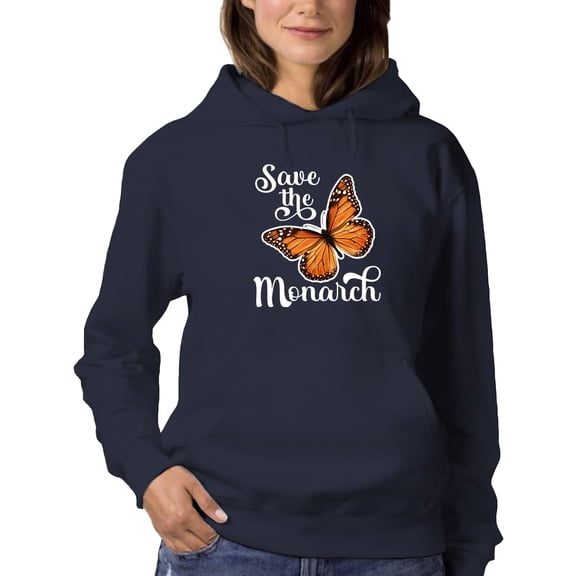 Save The Monarch Buttefly Hoodie Women -Smartprints Designs, Female 5X-Large