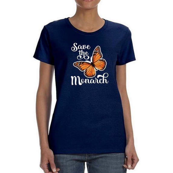 Save The Monarch Buttefly T-Shirt Women -Smartprints Designs, Female x-Large