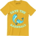 thumbnail image 1 of Save The Narwhals . Endangered Animal Conservation Men's T-Shirt, 1 of 4