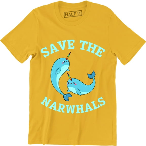 Save The Narwhals . Endangered Animal Conservation Men's T-Shirt