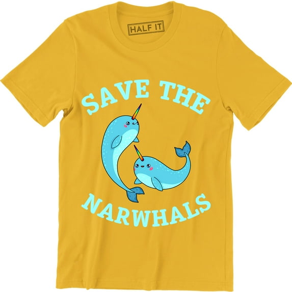 Save The Narwhals . Endangered Animal Conservation Men's T-Shirt