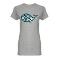 thumbnail image 1 of Save The Ocean Quote Shaped T-Shirt Women -Image by Shutterstock, Female Medium, 1 of 2