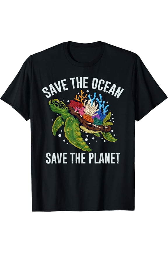 Save The Ocean Save The Planet Earth Day Sea Cute Turtle T-Shirt Gift for you - Men & Women Unisex T-shirt