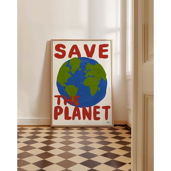 Save The Planet Climate Activist Poster