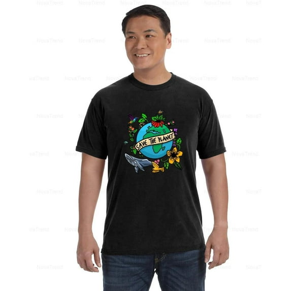 Save The Planet Comfort Color T-Shirt Eco Awareness Bold Statement Tee, Unisex, up to size 4XL