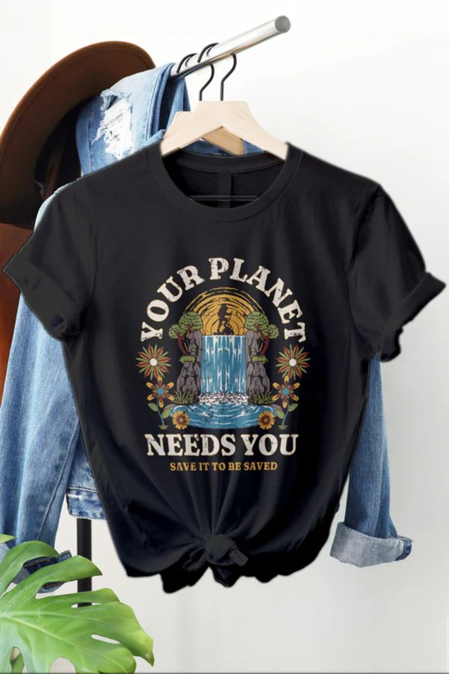 161681orion×ScoLar save the planet PK M Save The Planet Graphic Tee - Walmart.com