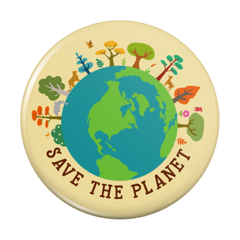 Save The Planet Illustration Conservation Kitchen Refrigerator