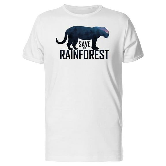 Save The Rainforest Puma T-Shirt Men -Image by Shutterstock, Male Large