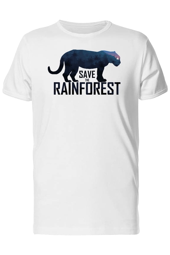 Save The Rainforest Puma T-Shirt Men -Image by Shutterstock, Male Large