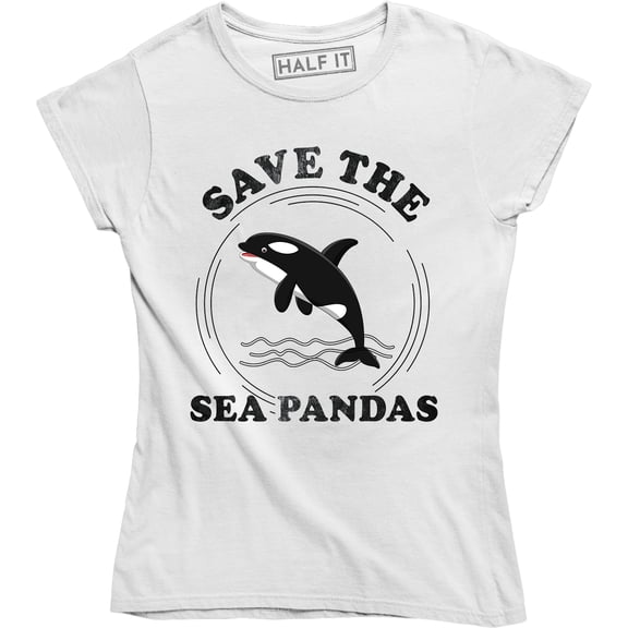Save The Sea Pandas - Funny Whale Orca Dolphin Ocean Life Women's Gift T-Shirt