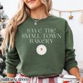 thumbnail image 1 of Save The Small Town Bakery Women Sweatshirt, Cozy Christmas Tree Crewneck, Festive Holiday Gift for Mom, 1 of 2