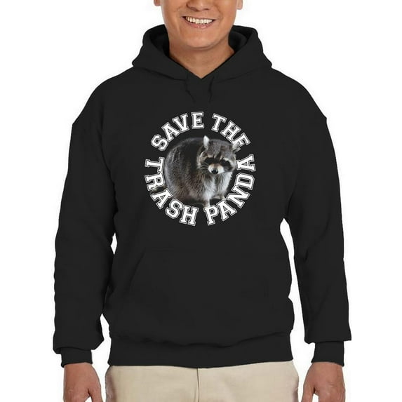 Save The Trash Panda Hoodie Men -Smartprints Designs, Male Medium