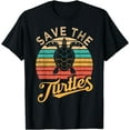 thumbnail image 1 of Save The Turtles Animal Rights Sea Turtle Retro Style Gift Unisex T-Shirt for Men Women Kids Toddler, 1 of 5