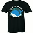 thumbnail image 1 of Save The Whales - Funny World Peace Narwhals Men's Tee Shirt, 1 of 4