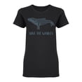 thumbnail image 1 of Save The Whales Shaped T-Shirt Women -Image by Shutterstock, Female Medium, 1 of 2