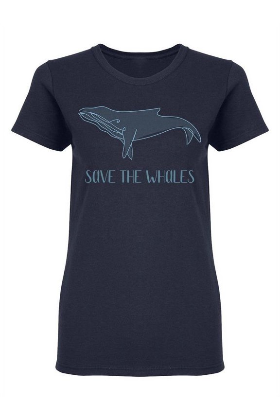Save The Whales Shaped Tee Women's -Image by Shutterstock