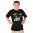 thumbnail image 1 of Save Trash Pandas Funny Raccoon Pun Crewneck T Shirts Boy Girl Teen Brisco Brands L, 1 of 6