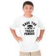 thumbnail image 1 of Save Trash Pandas Funny Raccoon Pun Crewneck T Shirts Boy Girl Teen Brisco Brands XS, 1 of 6