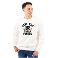 thumbnail image 1 of Save Trash Pandas Funny Raccoon Pun Unisex Plus Fleece Graphic Sweatshirt Brisco Brands 3X, 1 of 5