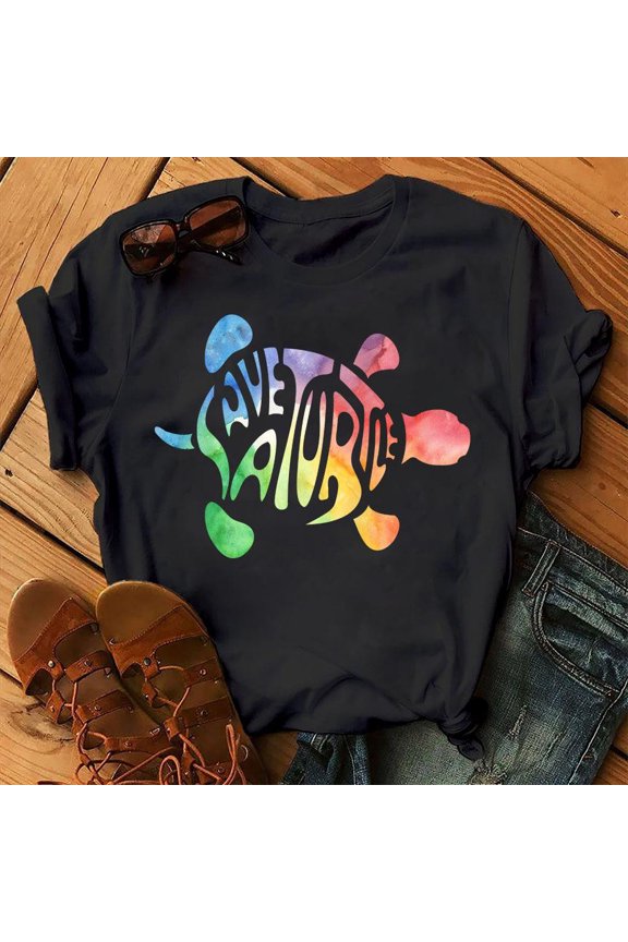 Save Turtle Colorful Turtle Unisex Men'S Women'S Graphic Unisex T Shirt Swea
