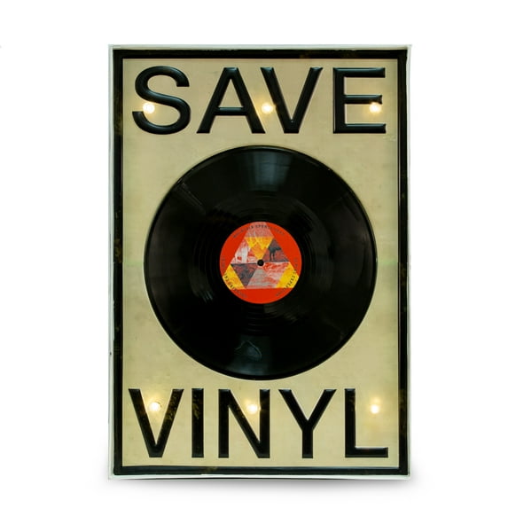 Save Vinyl Sign, LED Lighted, Wall Mountable.