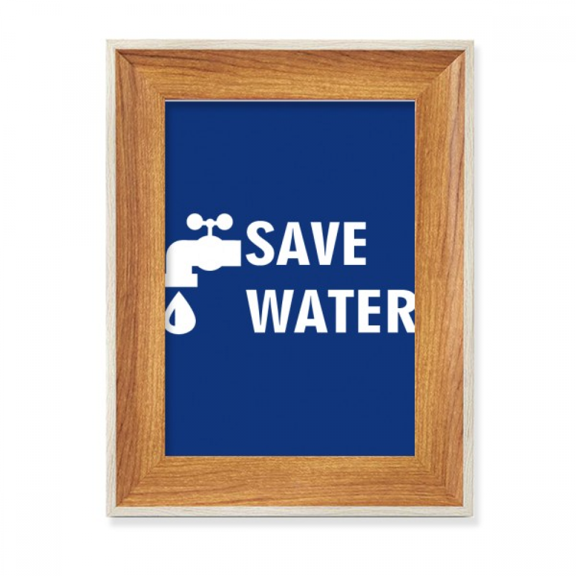 Save Water Desktop Wooden Photo Frame Display Picture Art Painting Multiple Sets