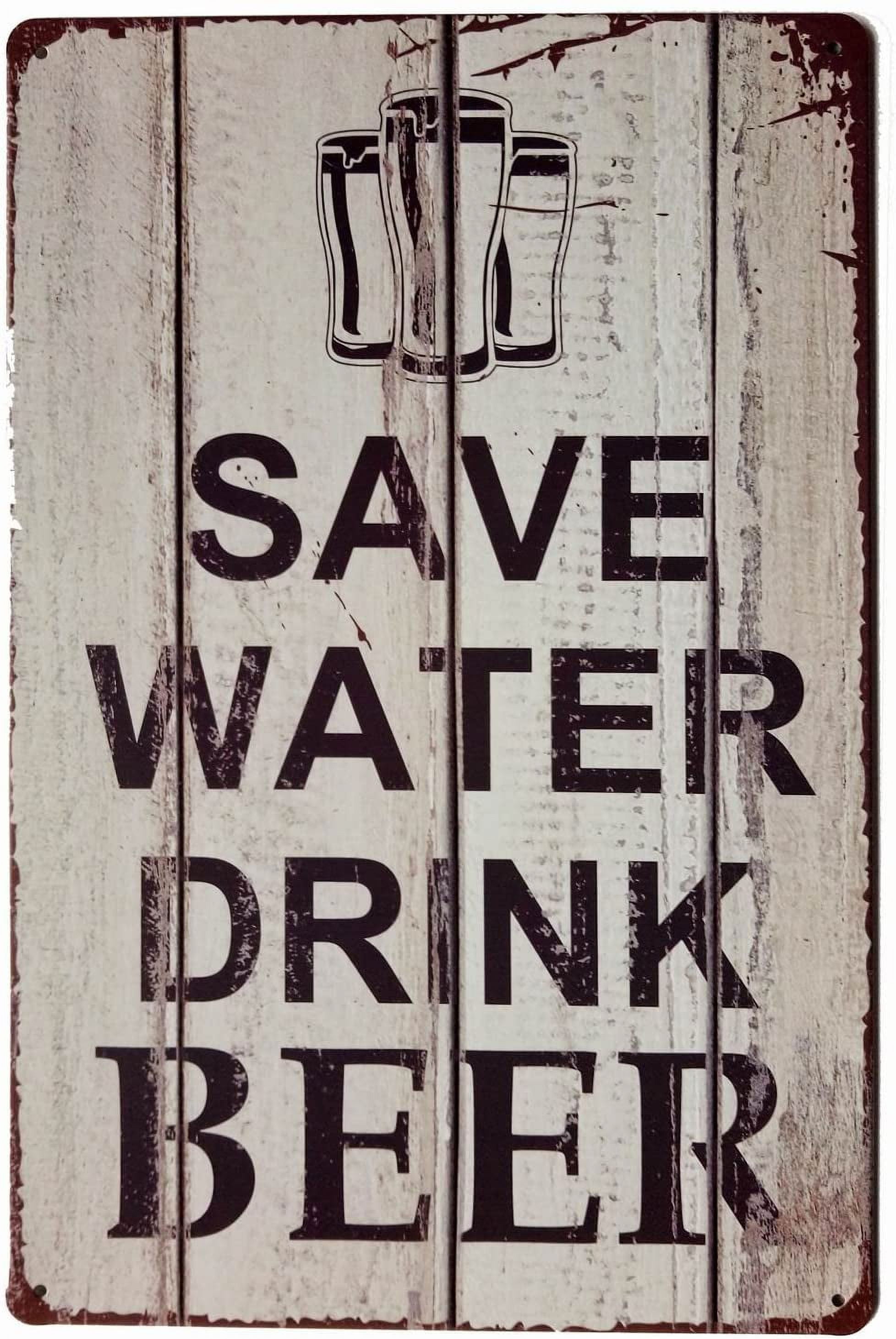 Cast Iron Save Water Drink Beer Novelty Sign Man Cave Garage Bar Pub Wall Decor Cast Iron Save Water Drink Beer Novelty Sign Man Cave Garage Bar Pub Wall Decor
