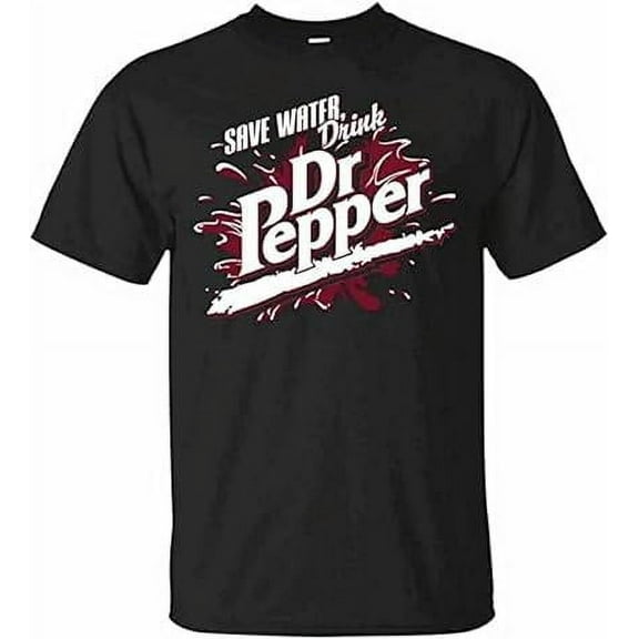 Save Water Drink Dr. Pepper Funny Cotton Vintage Gift For Men Women Small Sweatshirt Unisex Comfort Tee T Shirt, Color: Black, Size: S