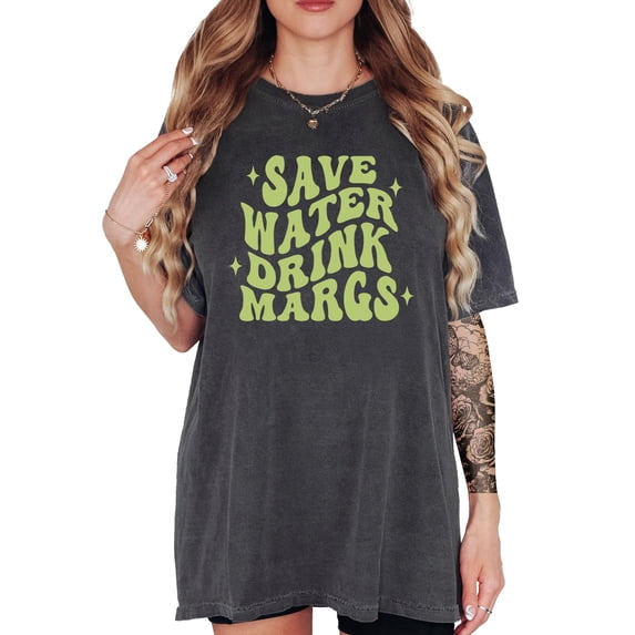 Save Water Drink Margs Funny T-Shirt for Women Pepper Shirt Adult Small