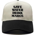 thumbnail image 1 of Save Water Drink Margs Hat, Funny Trucker Cap for Women, Embroidered Statement Baseball Hat, Retro Party Hat for Summer, Beach, or Brunch, 1 of 5