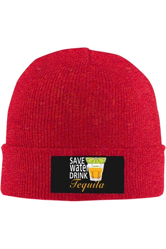 Save Water Drink Tequila Unisex Beanie Knit Hat Winter Warm Skull Cap