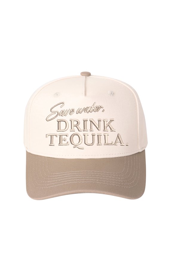 Save Water Embroidered Color Block Baseball Cap | Adjustable Sun Protection Hat, Casual Unisex Travel Essential