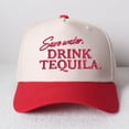 thumbnail image 1 of Save Water Embroidered Color Block Baseball Cap | Adjustable Sun Protection Hat, Casual Unisex Travel Essential, 1 of 10