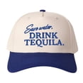 thumbnail image 1 of Save Water Embroidered Color Block Baseball Cap | Adjustable Sun Protection Hat, Casual Unisex Travel Essential, 1 of 9