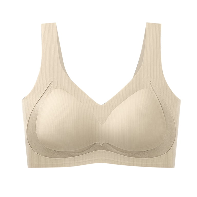 Save On Womens Seamless Bra No Underwire Brassiere Comfort Full Coverage Push Up Bras Beauty Back Smoothing Bralettes Soft Padded Wireless Hide Back...
