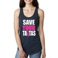 thumbnail image 1 of Save Your Awareness Ladies Racerback Tank Top, Navy, Small, 1 of 3