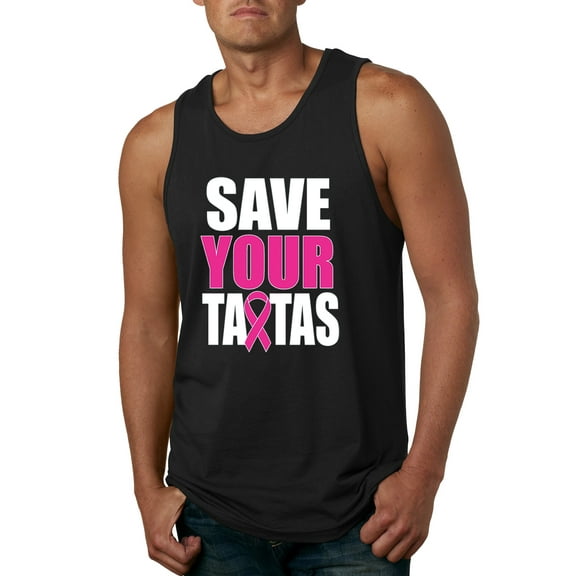 Save Your Awareness Mens Graphic Tank Top, Black, Small