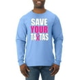 thumbnail image 1 of Save Your Awareness Mens Long Sleeve Shirt, Light Blue, Small, 1 of 3
