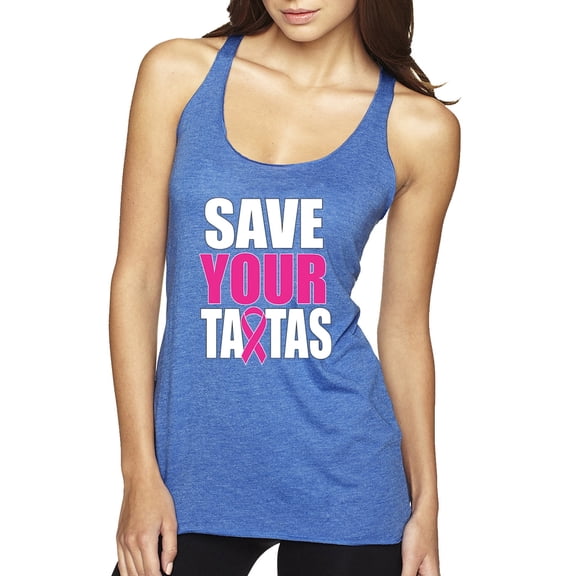 Save Your Awareness Tri-Blend Racerback Tank Top, Vintage Royal, X-Large