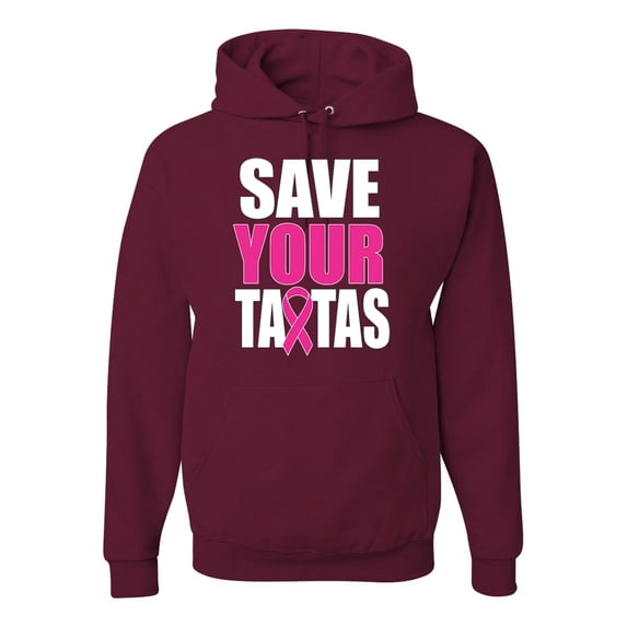 Save Your Awareness Unisex Graphic Hoodie Sweatshirt, Maroon, X-Large