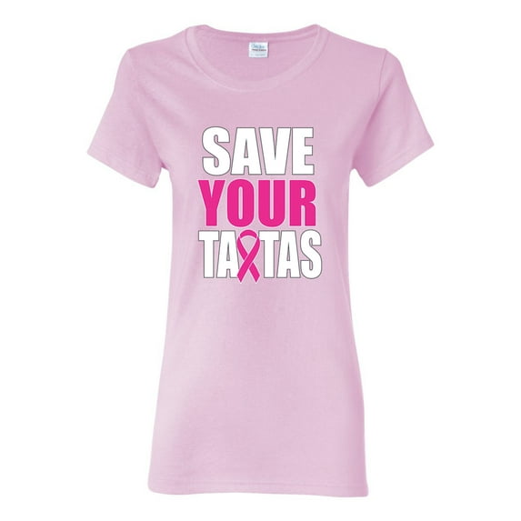 Save Your Awareness Womens Graphic T-Shirt, Light Pink, 2XL