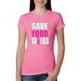 thumbnail image 1 of Save Your Awareness Womens Slim Fit Junior Tee, Hot Pink, Small, 1 of 3