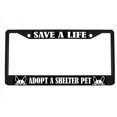 thumbnail image 1 of Save a Life Adopt Adopt A Shelter Pet License Frame with a Heartfelt Message Animal Lover Design Car License Plate Frame Auto Tag Holder, 1 of 2