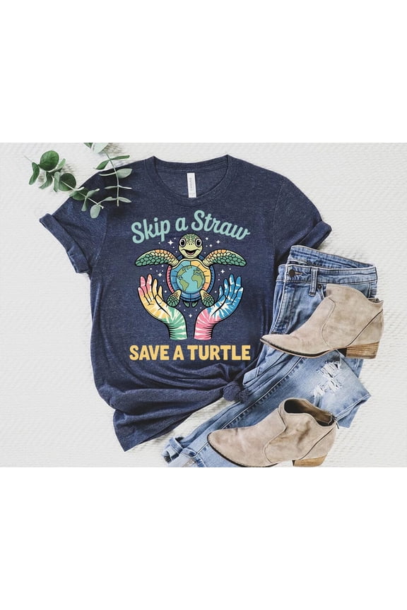 Save a Turtle Shirt: Eco-Friendly Ocean Graphic Tee All Size S-5Xl