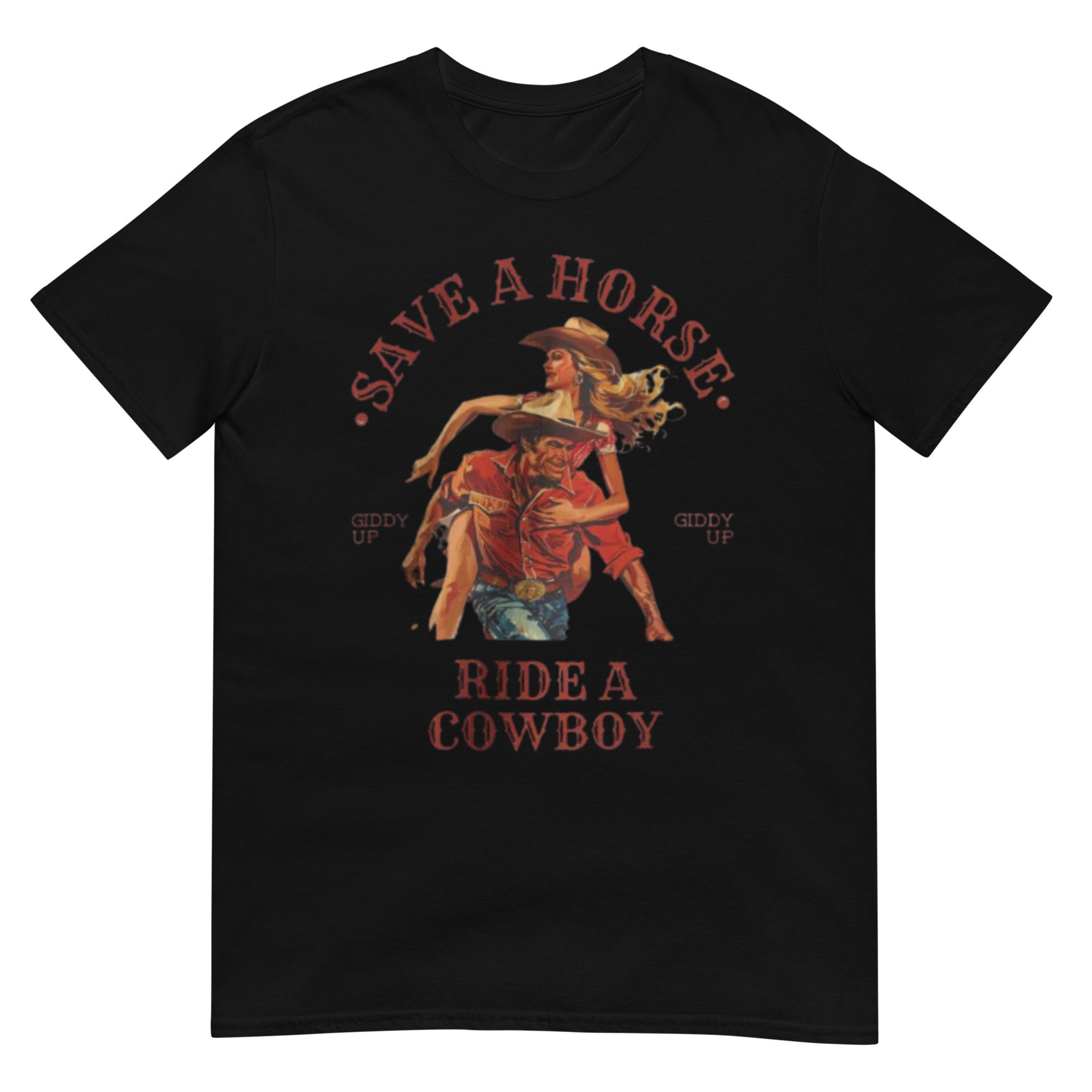 Save a horse Ride a cowboy retro vintage Shirt